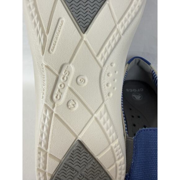 Crocs Walu Women’s Canvas Loafers Slip-On Blue US 9 Boat Shoes - Picture 10 of 10